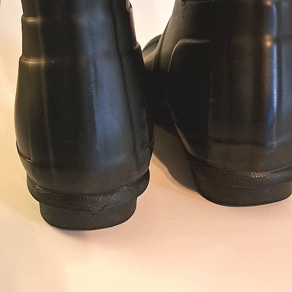 Hunter Black Matte Rain Boots Size 38/7 - Picture 7 of 13